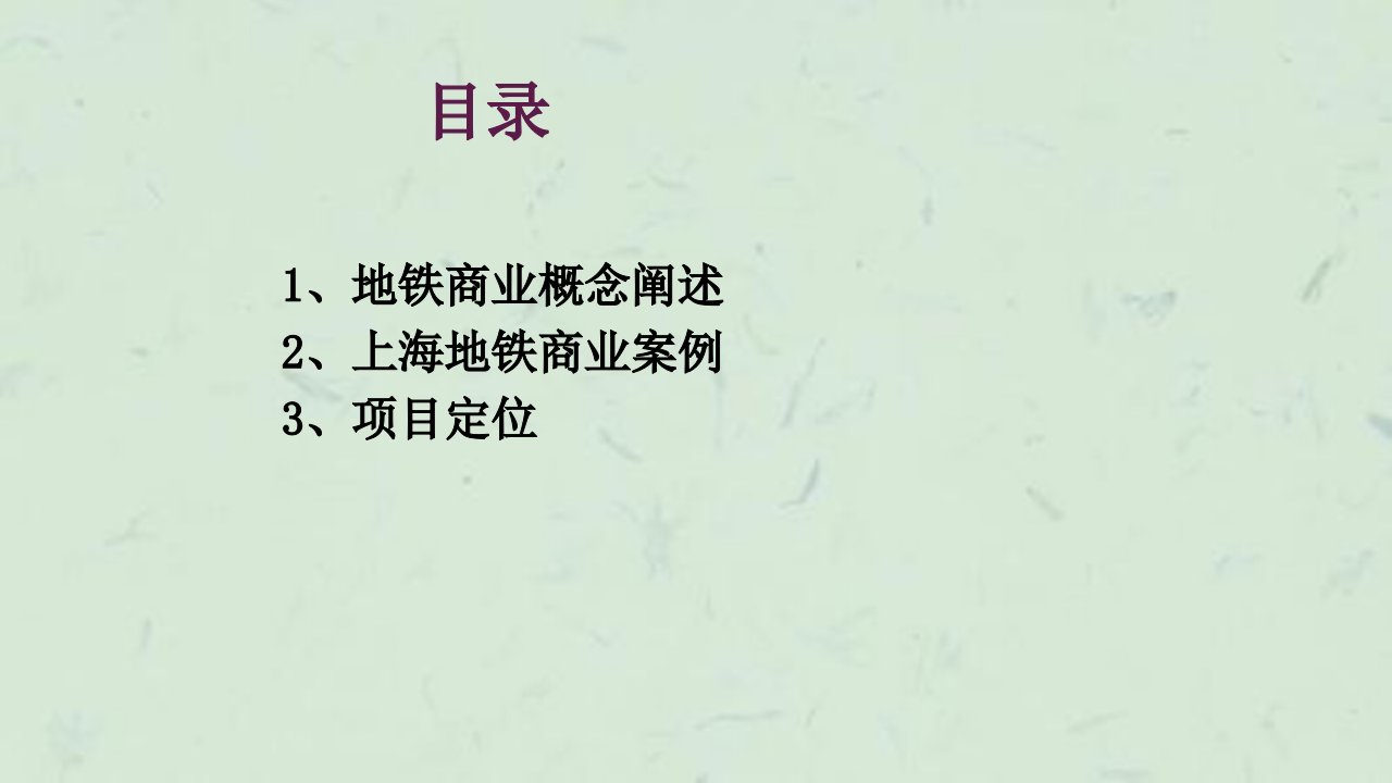 上海地铁商业研究报告课件