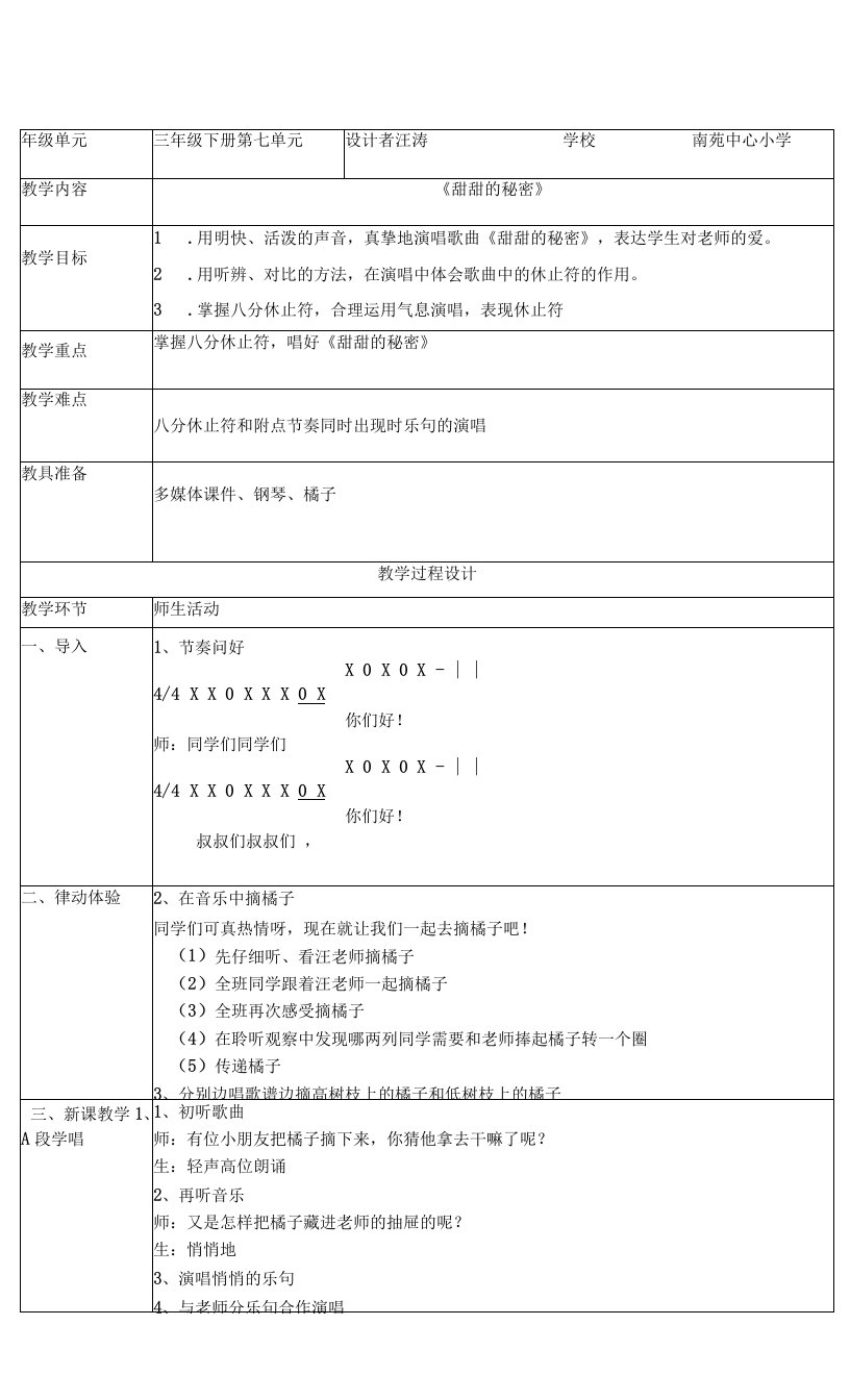 《甜甜的秘密》汪涛公开课