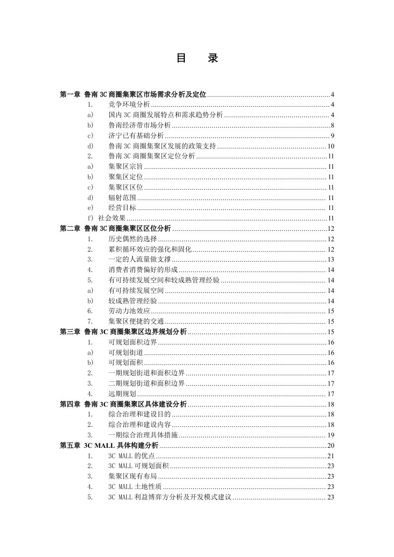 鲁南3C商圈集聚区策划案final