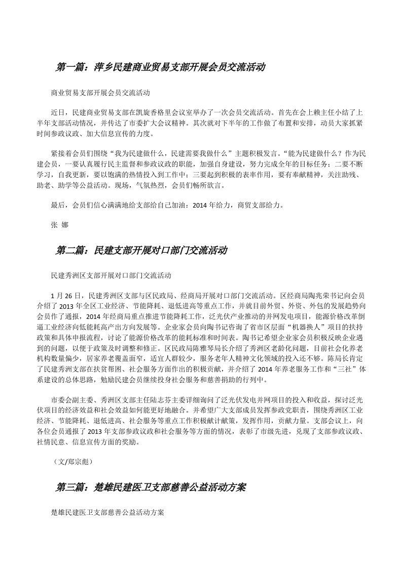 萍乡民建商业贸易支部开展会员交流活动[修改版]