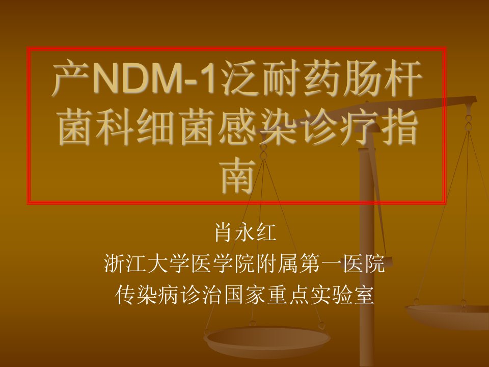 产NDM-1泛耐药肠杆菌科细菌感染诊疗指南