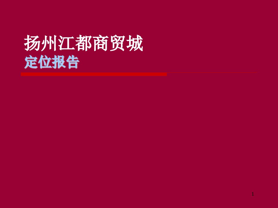 商贸城定位报告课件