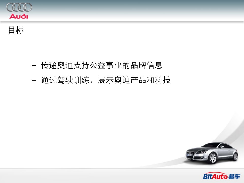 最新奥迪绿色驾驶训练营网络传播策划教学课件