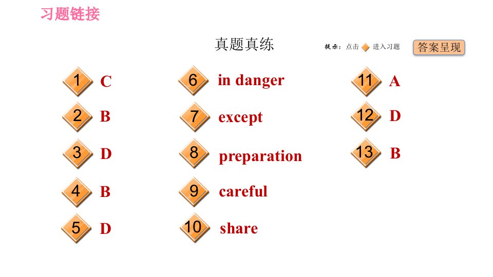 冀教版九年级下册英语课件Unit7WorkforPeace单元整合与拔高