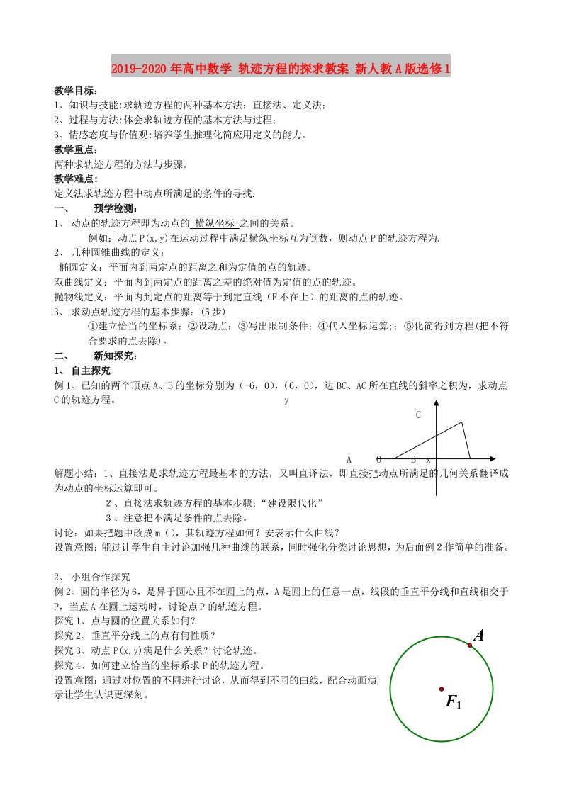 2019-2020年高中数学