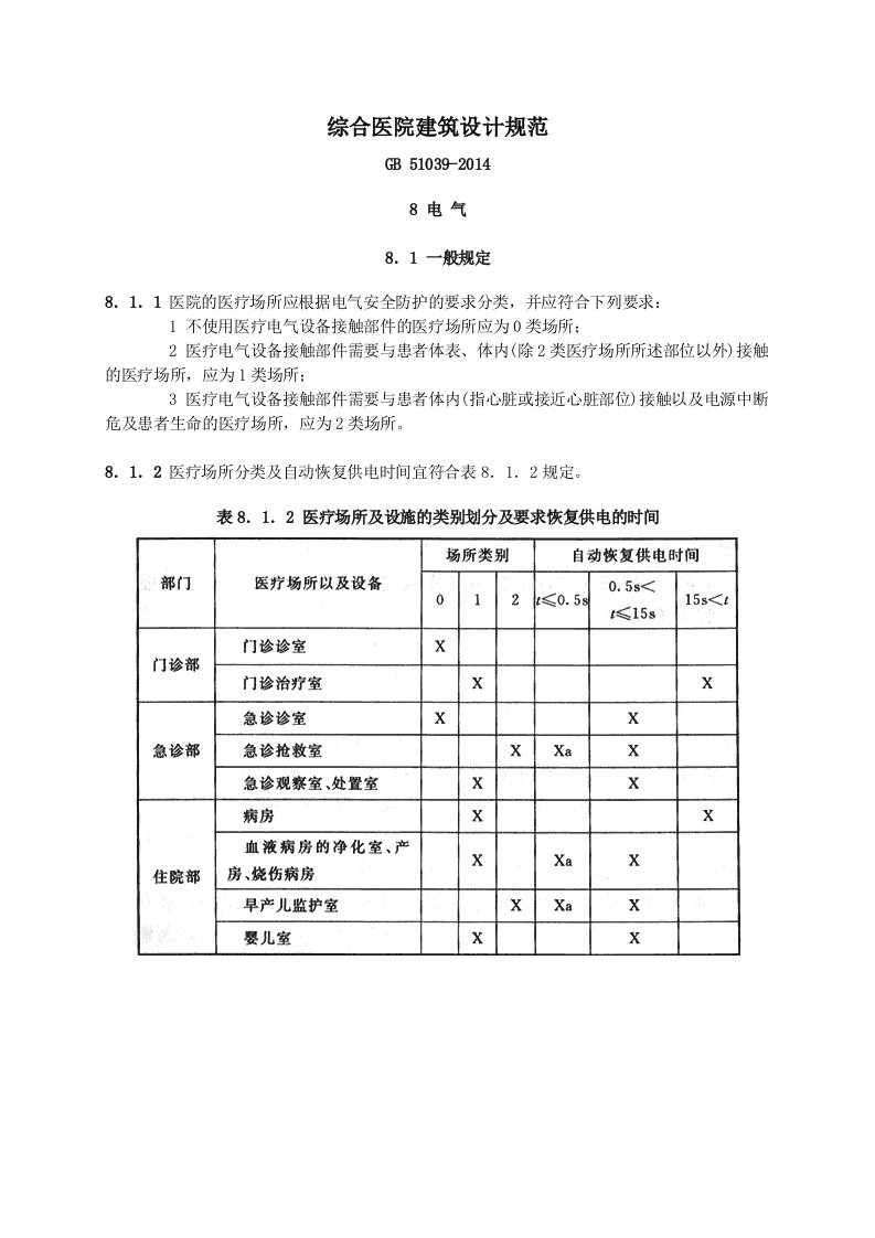 综合医院建筑设计规范