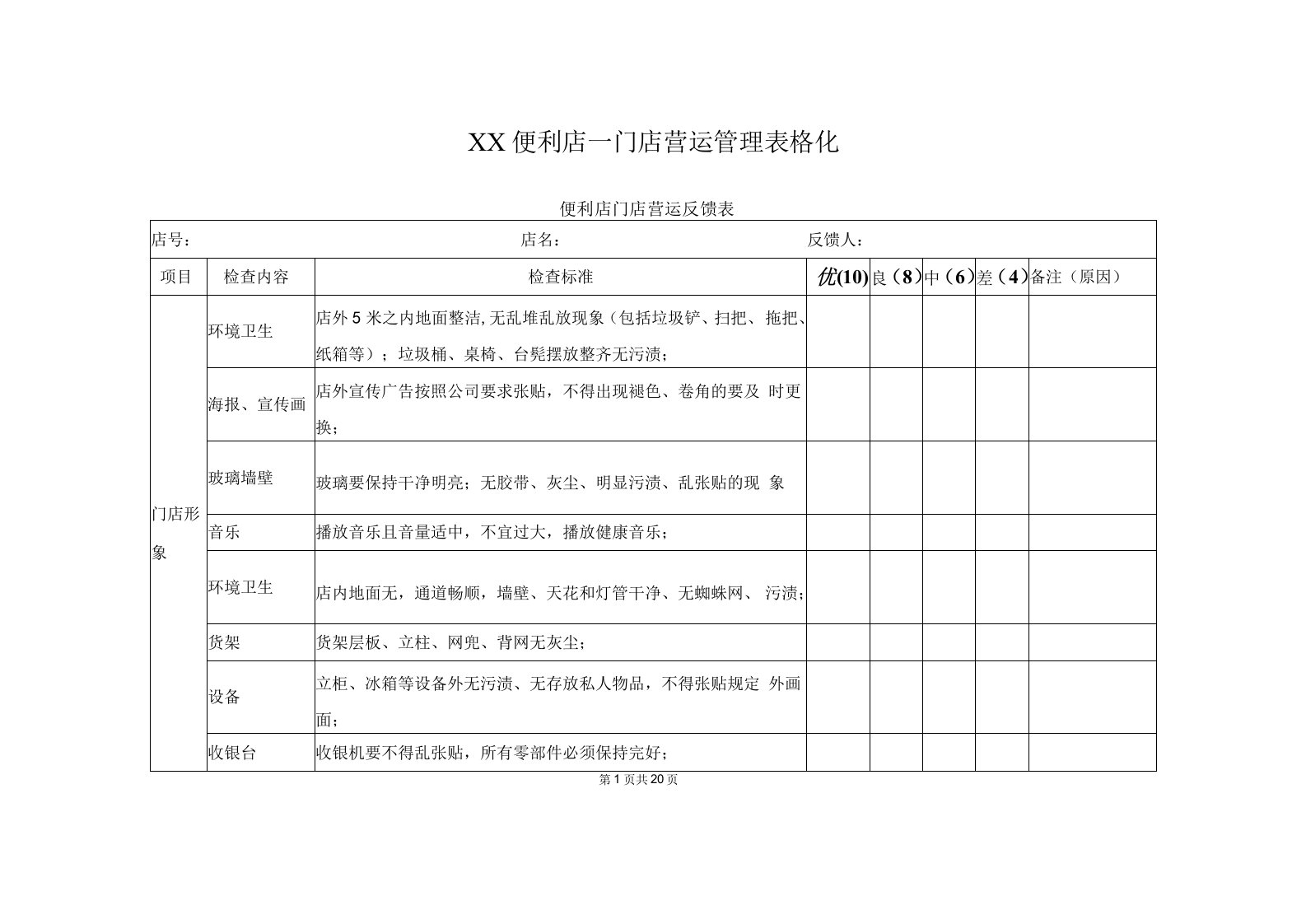 06--06-便利店门店营运管理表格化