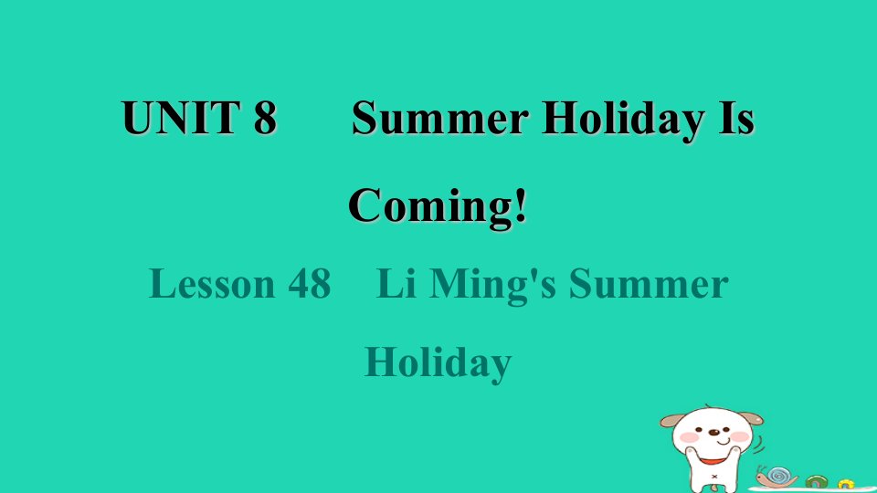 2024七年级英语下册Unit8SummerHolidayIsComingLesson48LiMing'sSummerHoliday课件新版冀教版