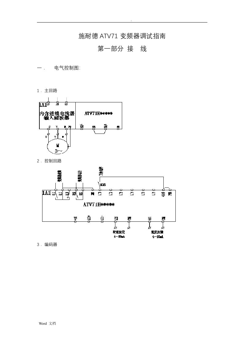 施耐德atv71变频器设置指南