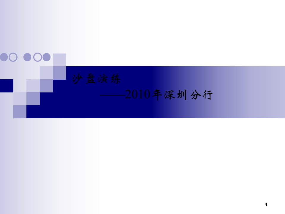 银行授信沙盘演练