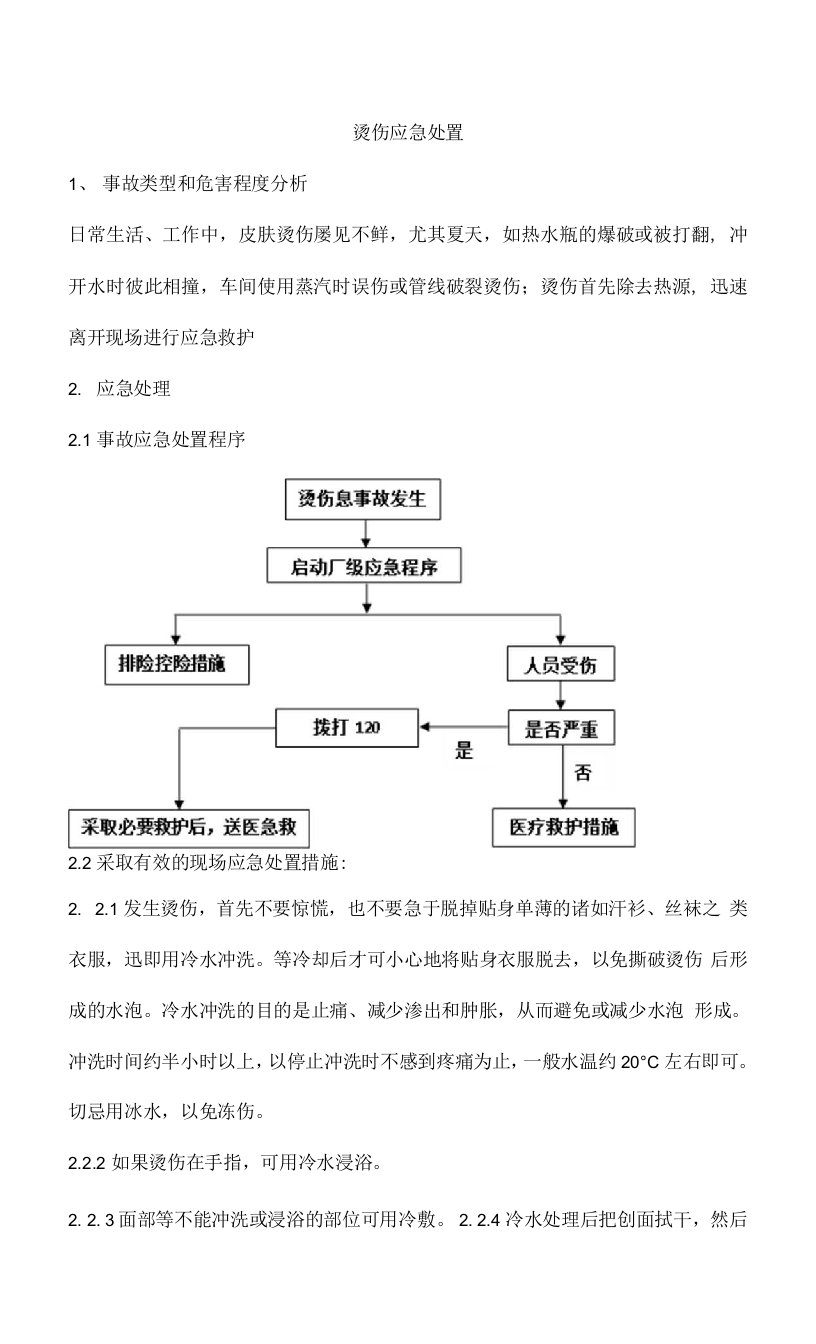 烫伤应急处置