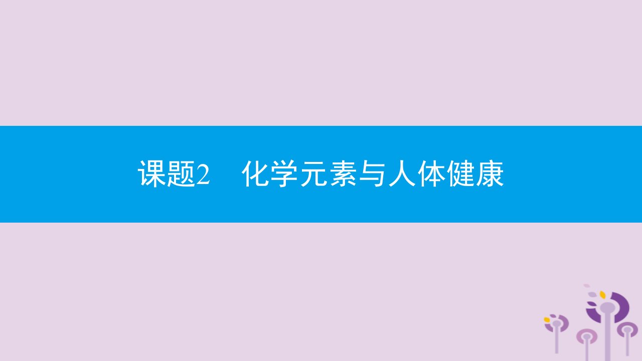 九年级化学下册第十二单元化学与生活课题2化学元素与人体健康课件新版新人教版