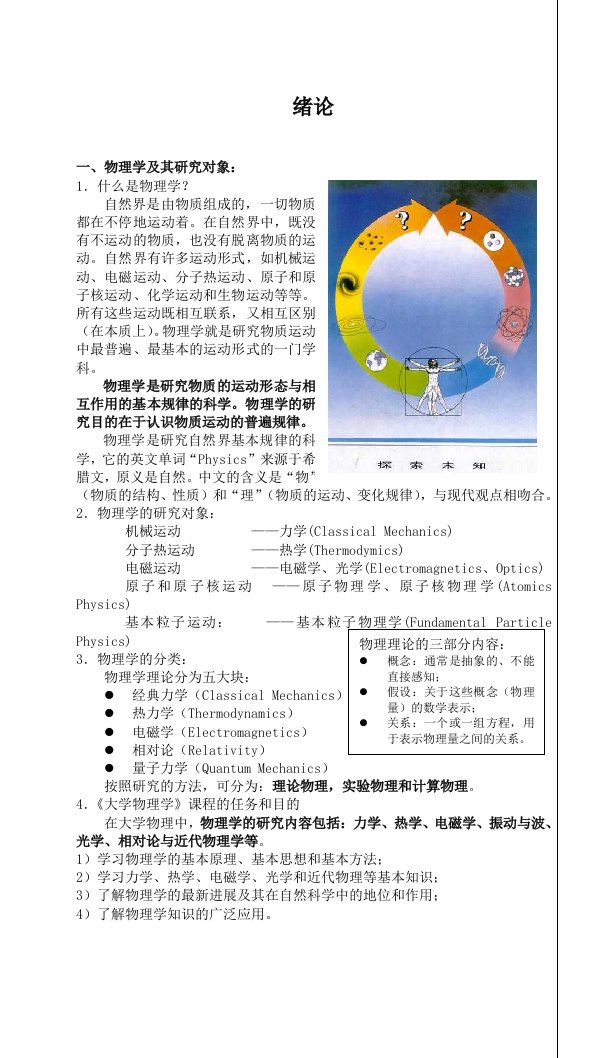 物理学及其研究对象