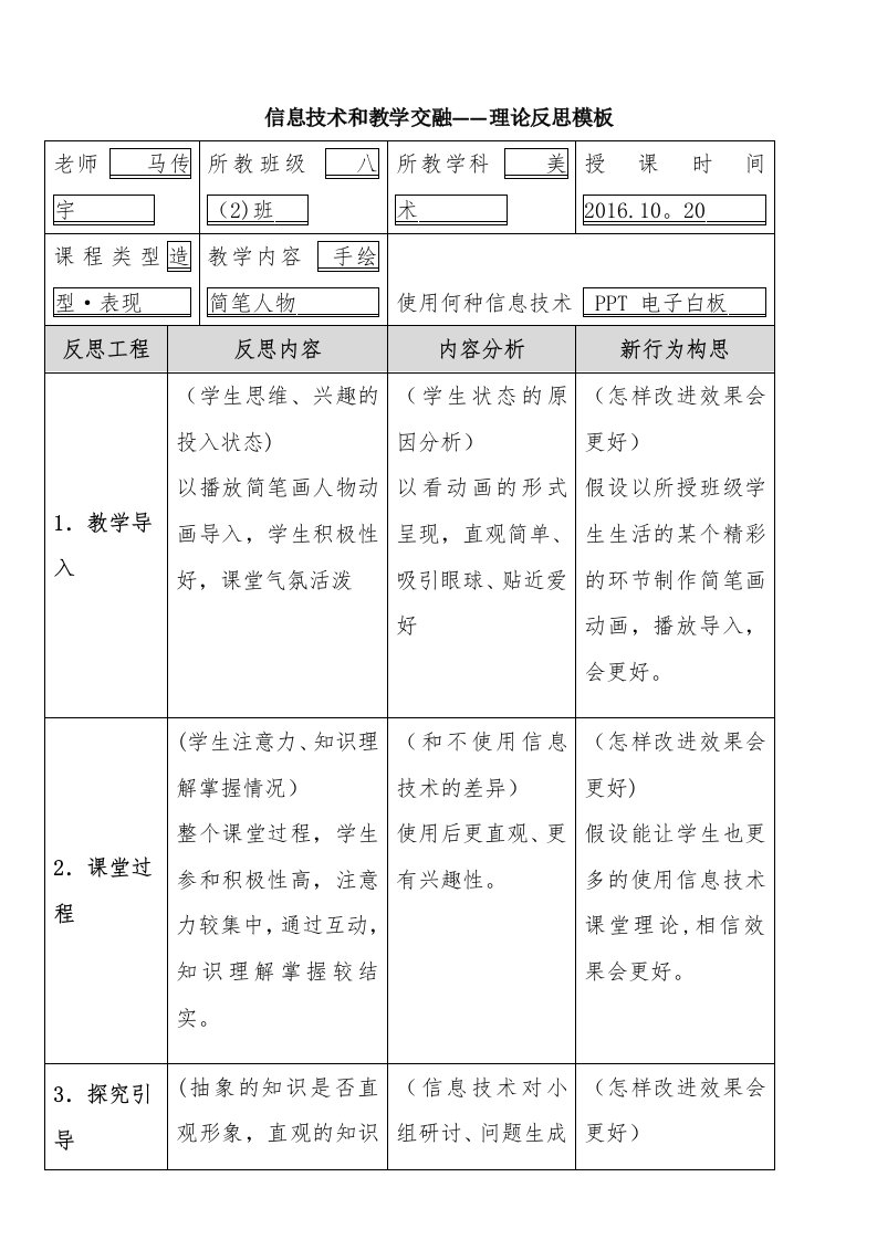 信息技术与教学融合——实践反思