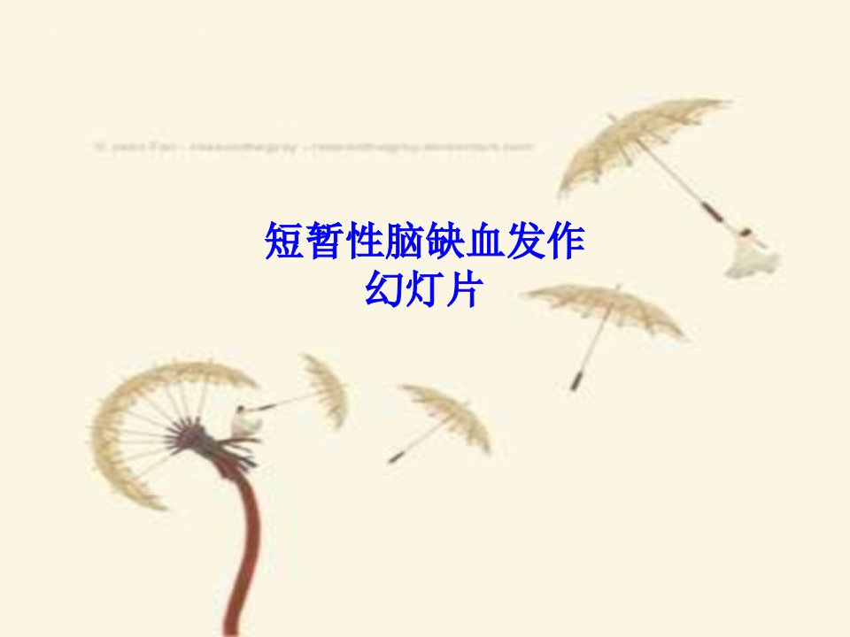 短暂性脑缺血发作幻灯片PPT课件