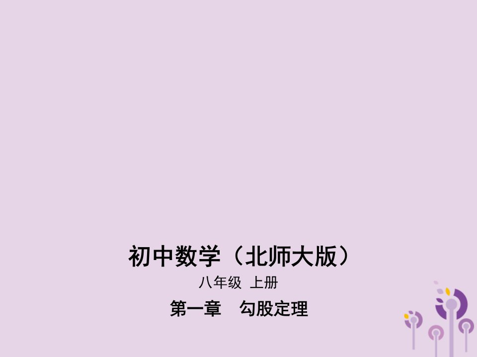 八年级数学上册第一章勾股定理1探索勾股定理ppt课件