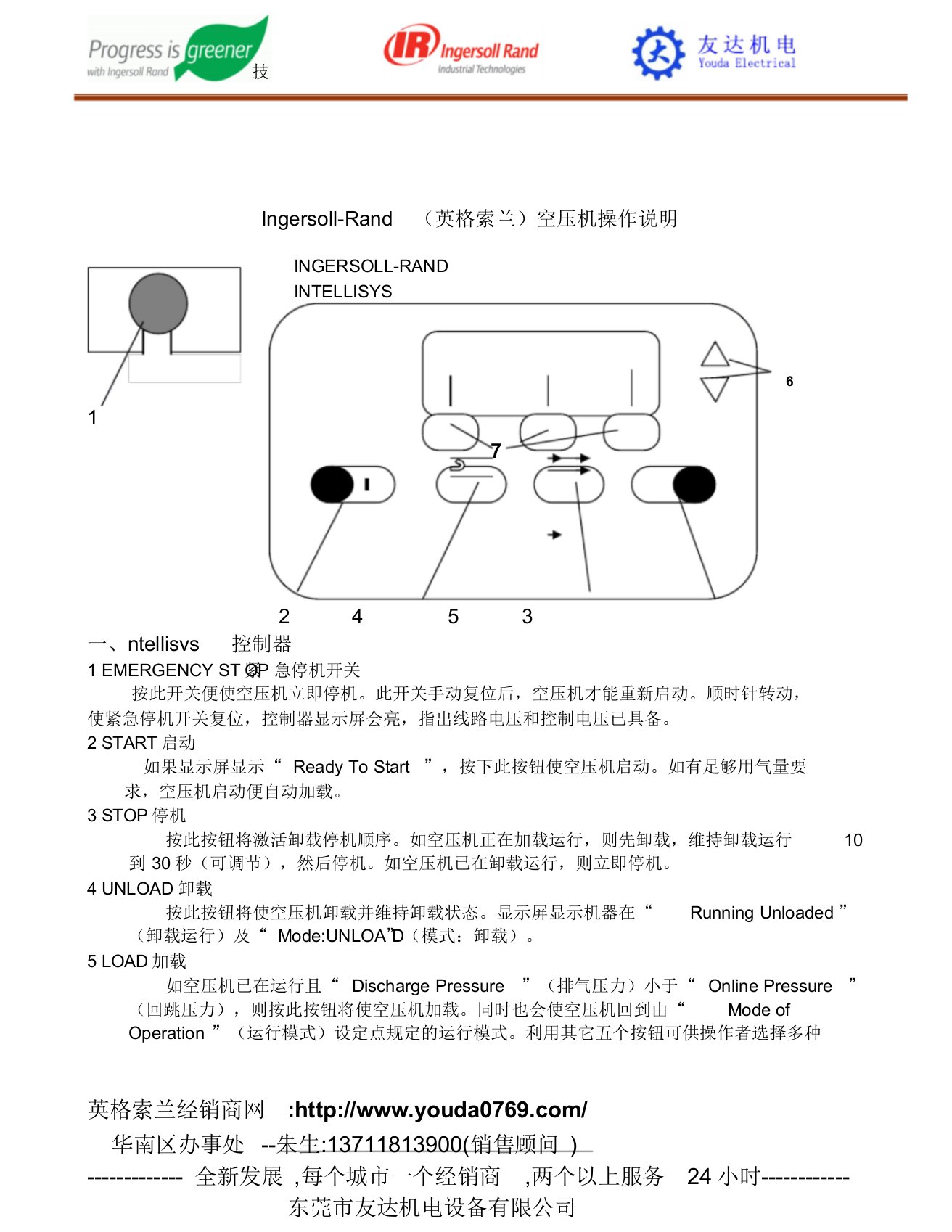 英格索兰空压机说明书