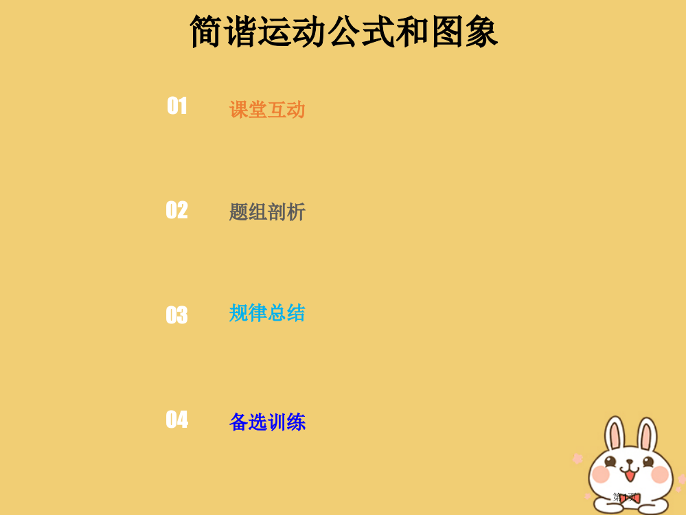 高考物理总复习选考部分机械振动机械波光电磁波相对论简介14-1-2考点强化简谐运动的公式和图象省公开