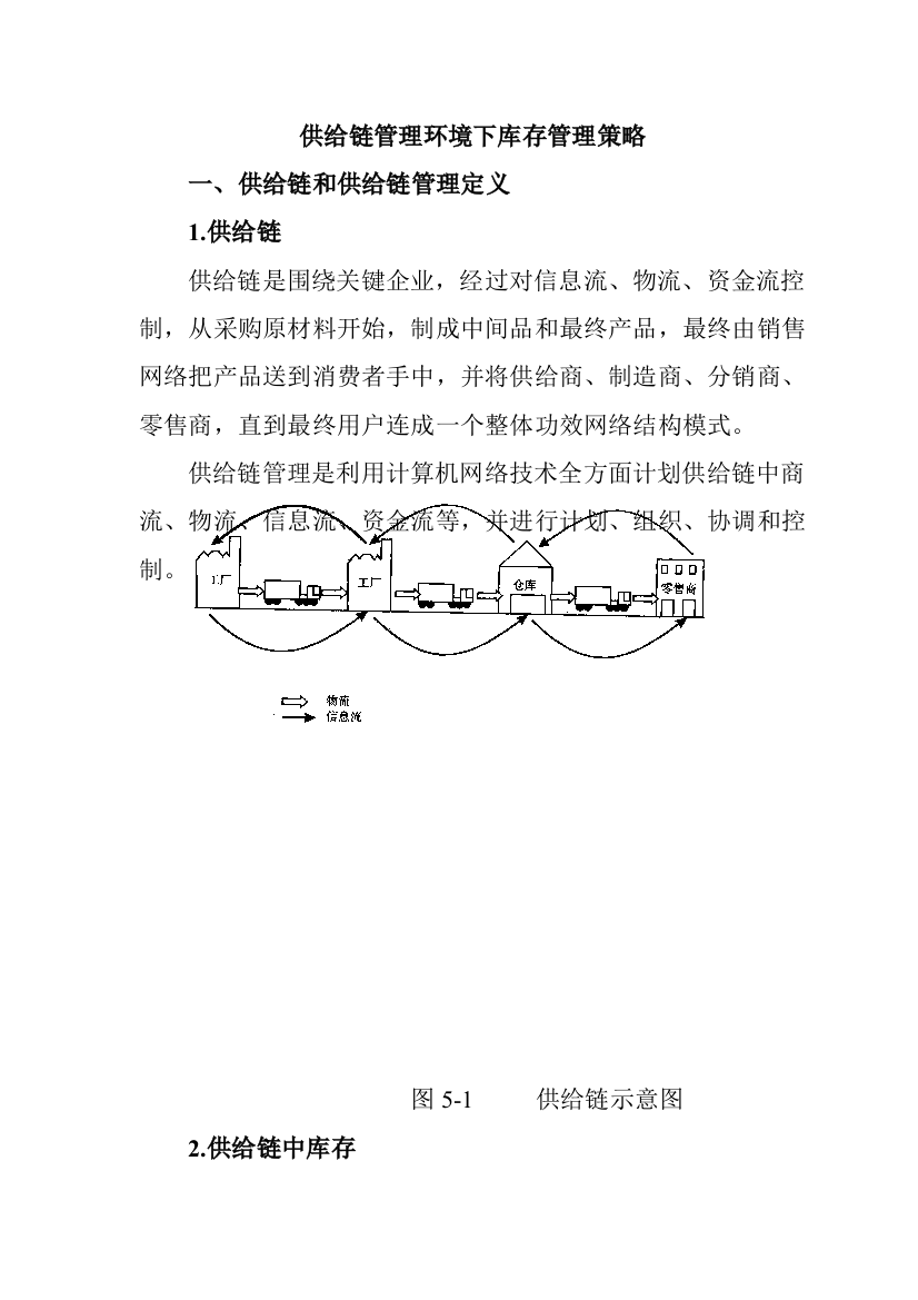 供应链管理环境下的库存管理策略样本