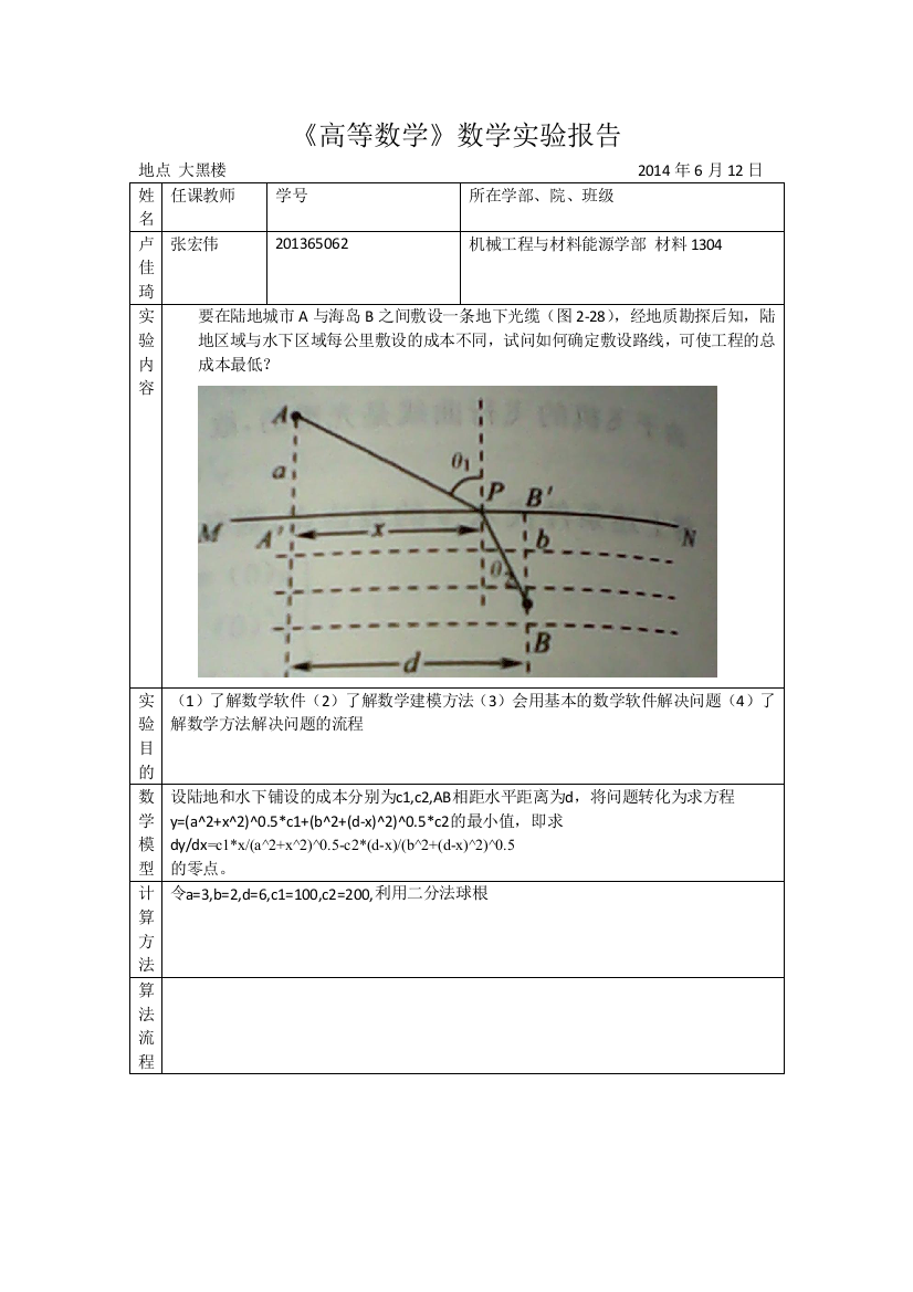 高等数学上机实验报告第1题2003