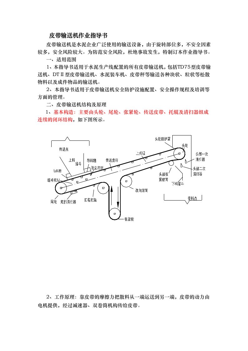 皮带输送机安全操作规程