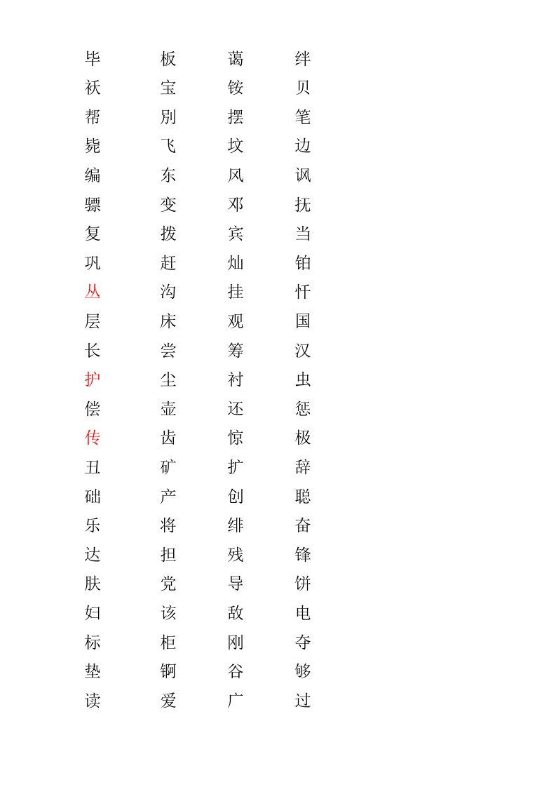 古代汉语考试繁体字对应的简体