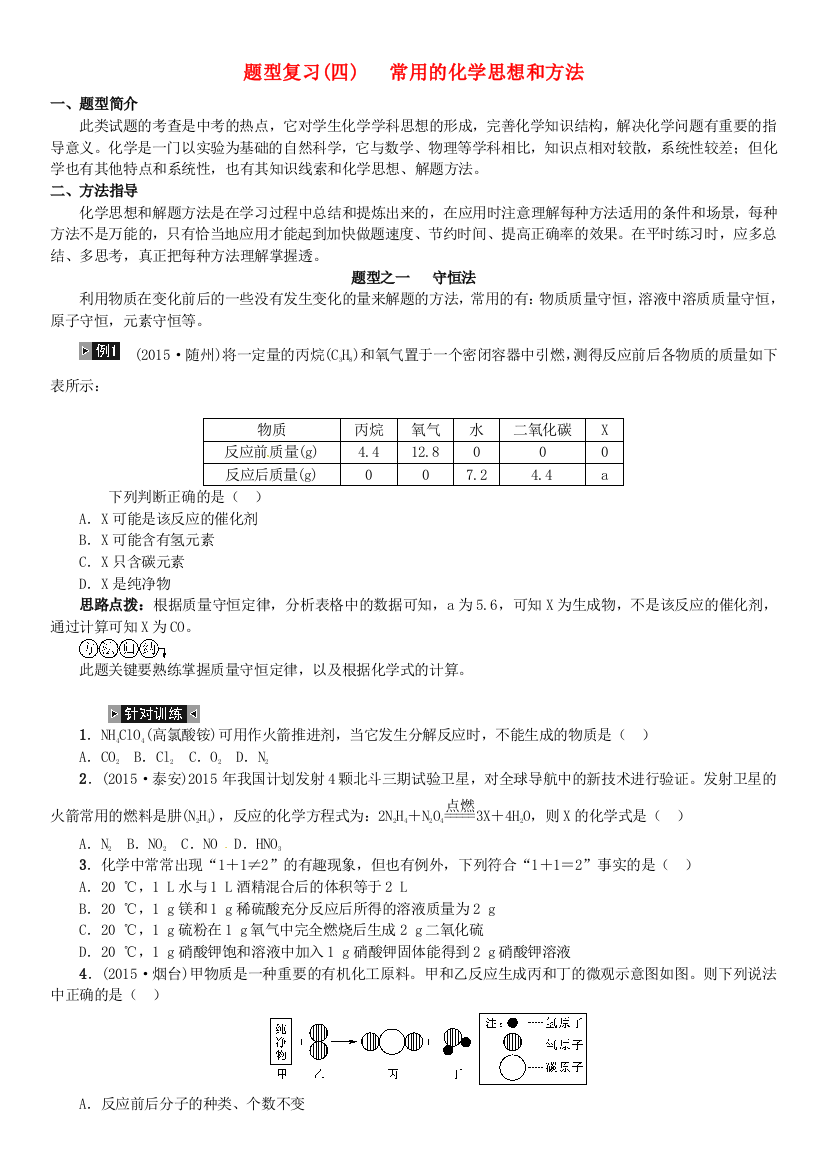 复习化学思想和方法