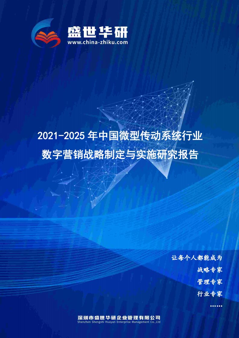 2021-2025年中国微型传动系统行业数字营销战略制定与实施研究报告