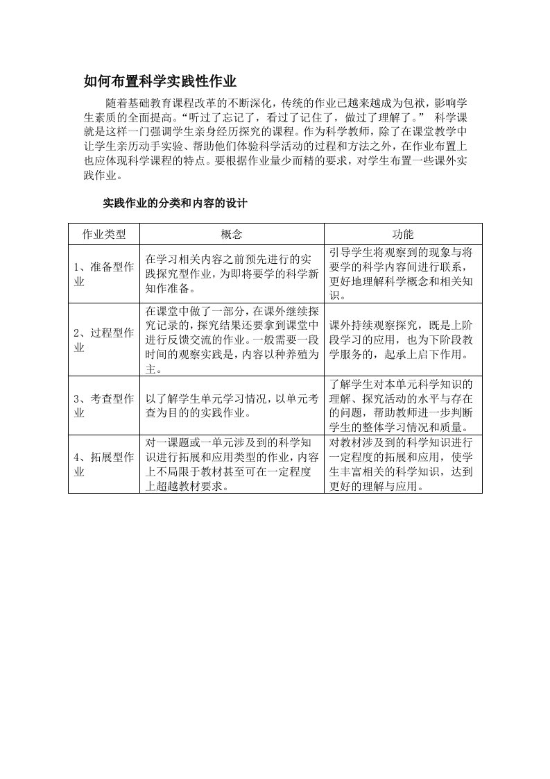 如何布置科学作业