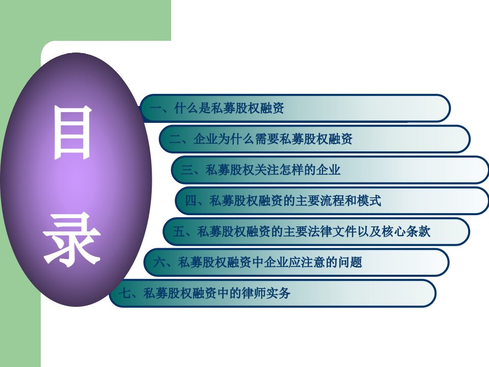 企业私募股权融资法律操作实务担任融资企业法律顾问精品PPT课件