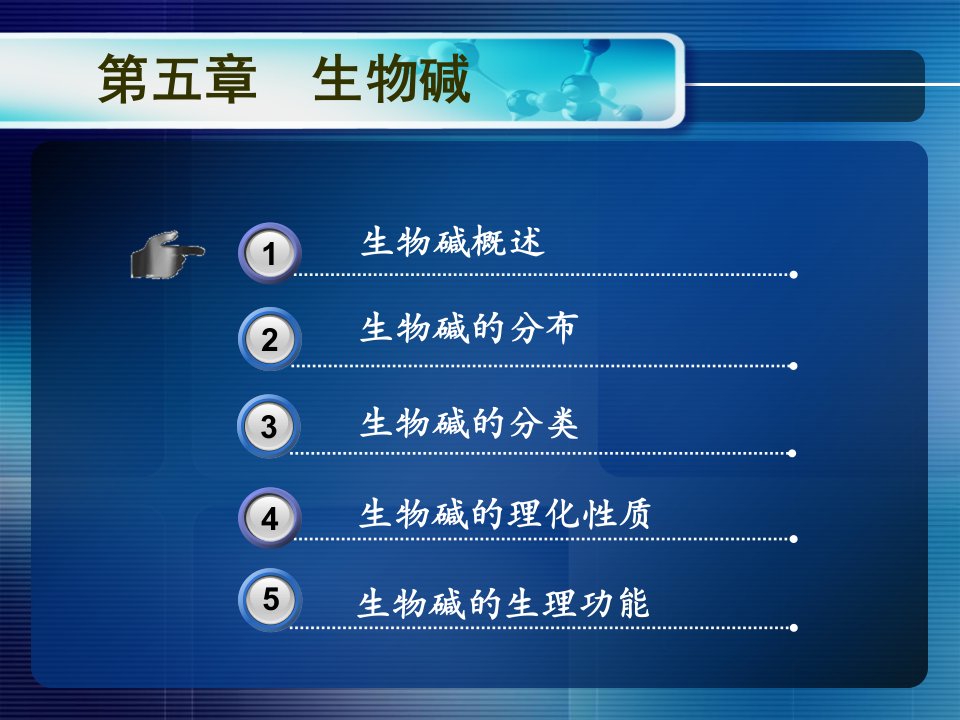 最新天然产物化学第5章生物碱教学课件