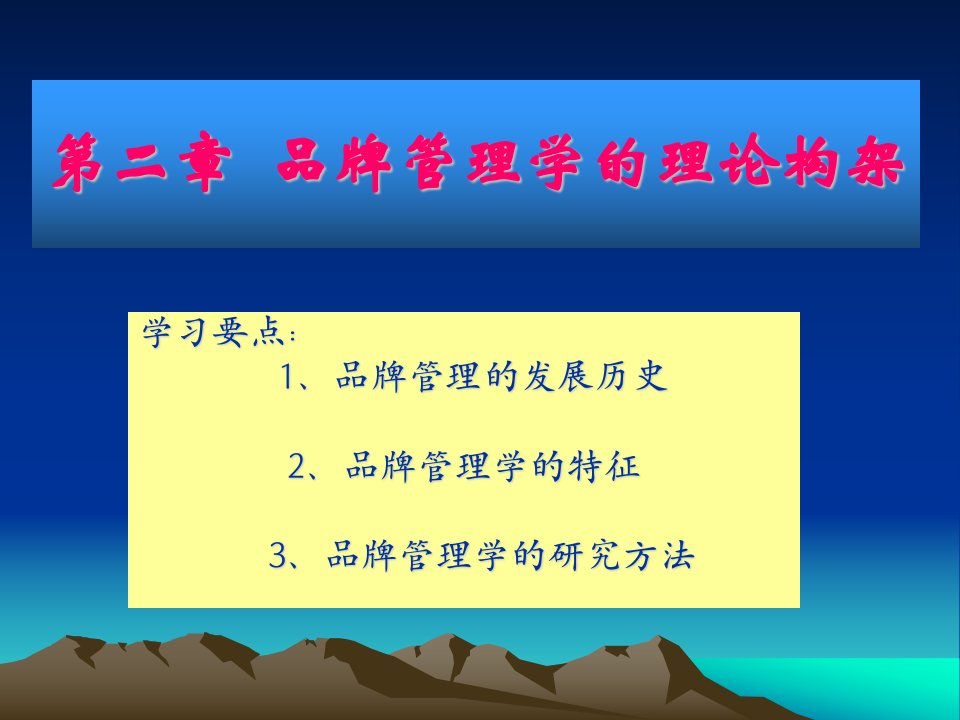 第二章品牌管理学的理论构架