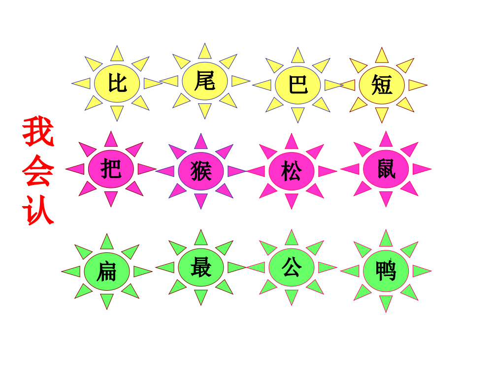 小学语文各种识字游戏ppt课件