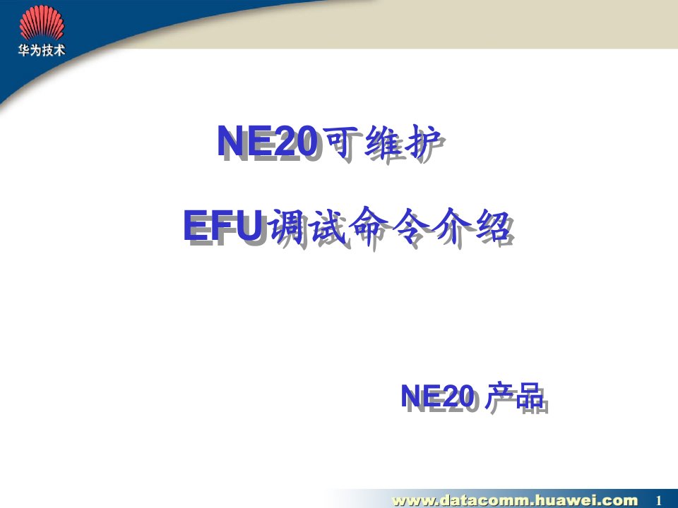 NE20产品可维护性培训