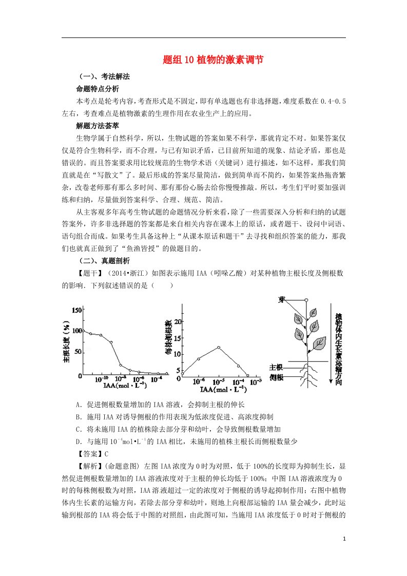 高考圈题（新课标II卷）2016高考生物总复习