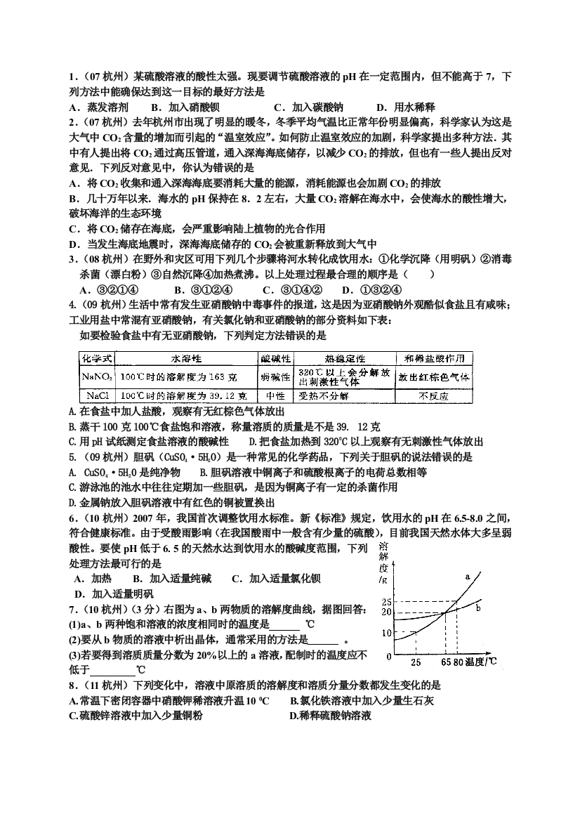 南山学校科学溶液