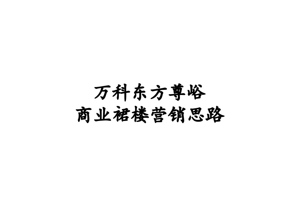 [精选]东方商业裙楼营销策略定位报告