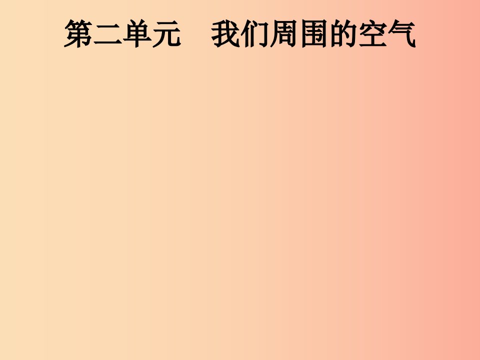 课标通用安徽省2019年中考化学总复习第2单元我们周围的空气课件