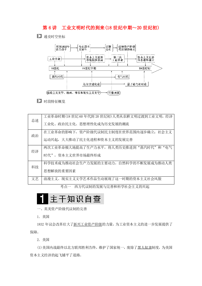 （通史版）高考历史二轮复习