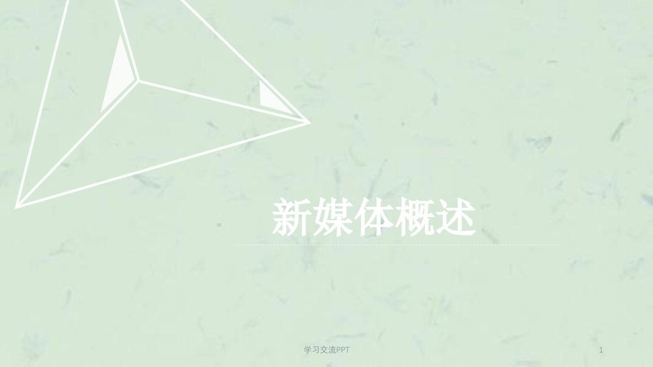 新媒体-概述ppt课件