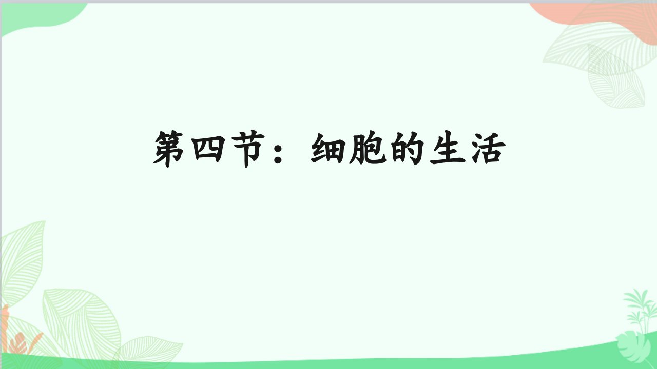 人教版生物七年级上册