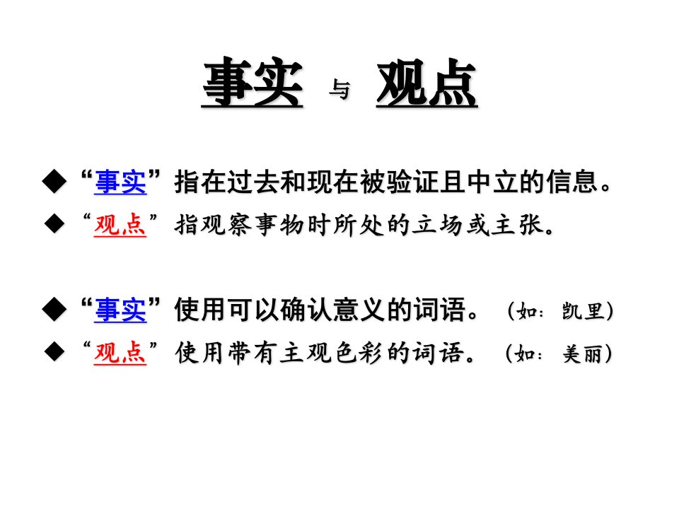 议论文中的事实和观点（浙江省温州二中程永超）