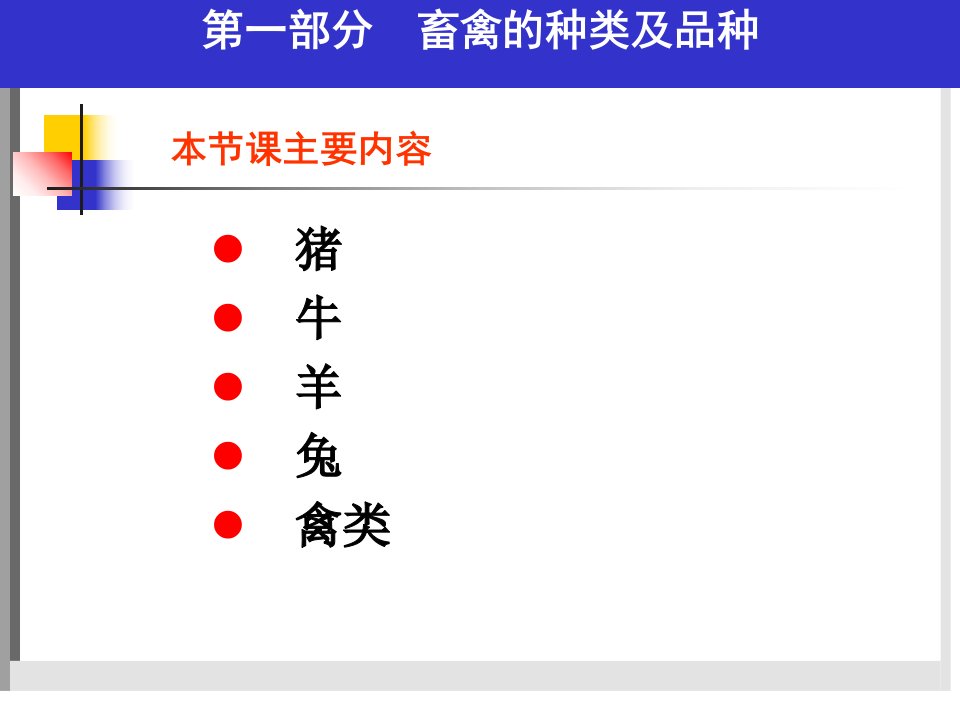 第3章畜产食品原料第一部分畜禽种类及品种ppt课件