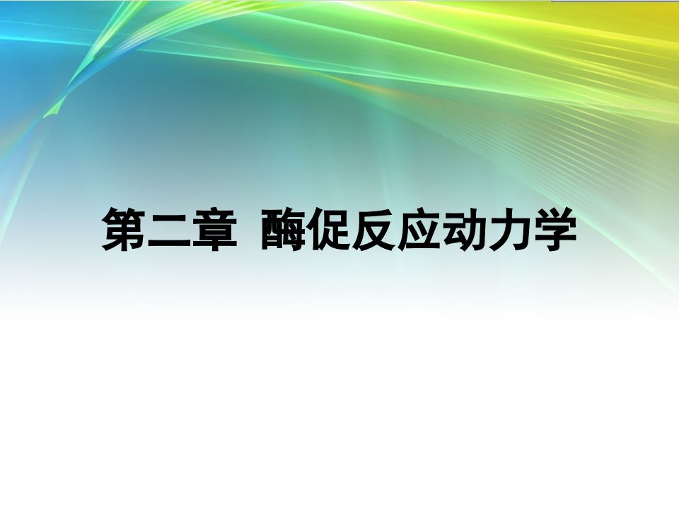 生化反应工程酶促反应动力学