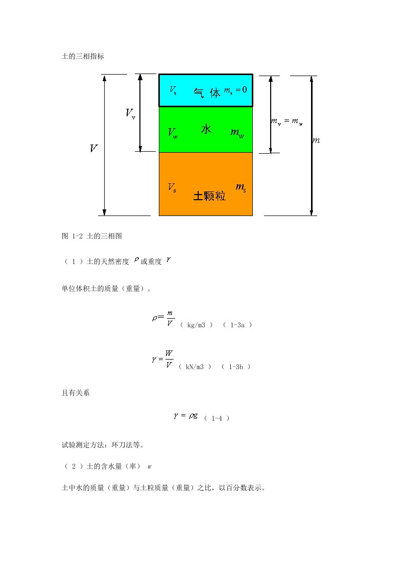 (关于干容重、浮容重、饱和容重)土力学带公式完整版