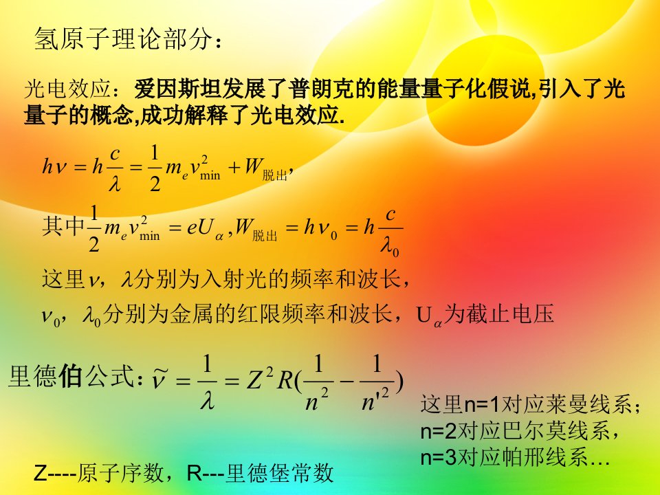 原子物理学期末总复习ppt课件