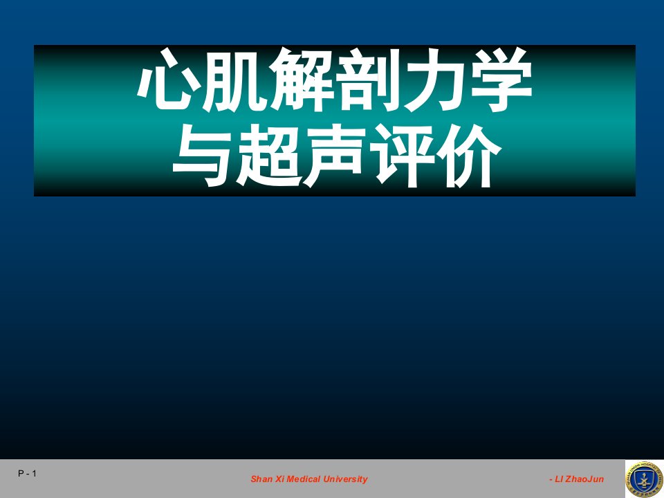 心肌解剖力学与超声评价--幻灯课件