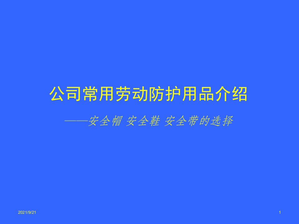 个人劳动防护用品的使用和维护安全培训PPT44页