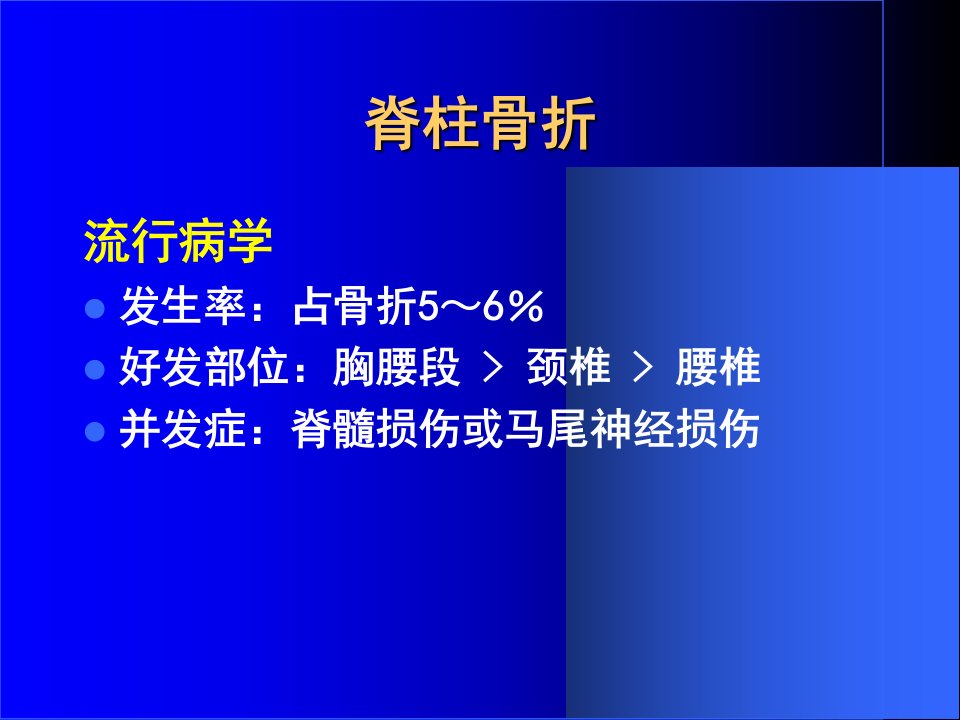 七年制医学课件专外8脊柱骨折与脊髓损伤