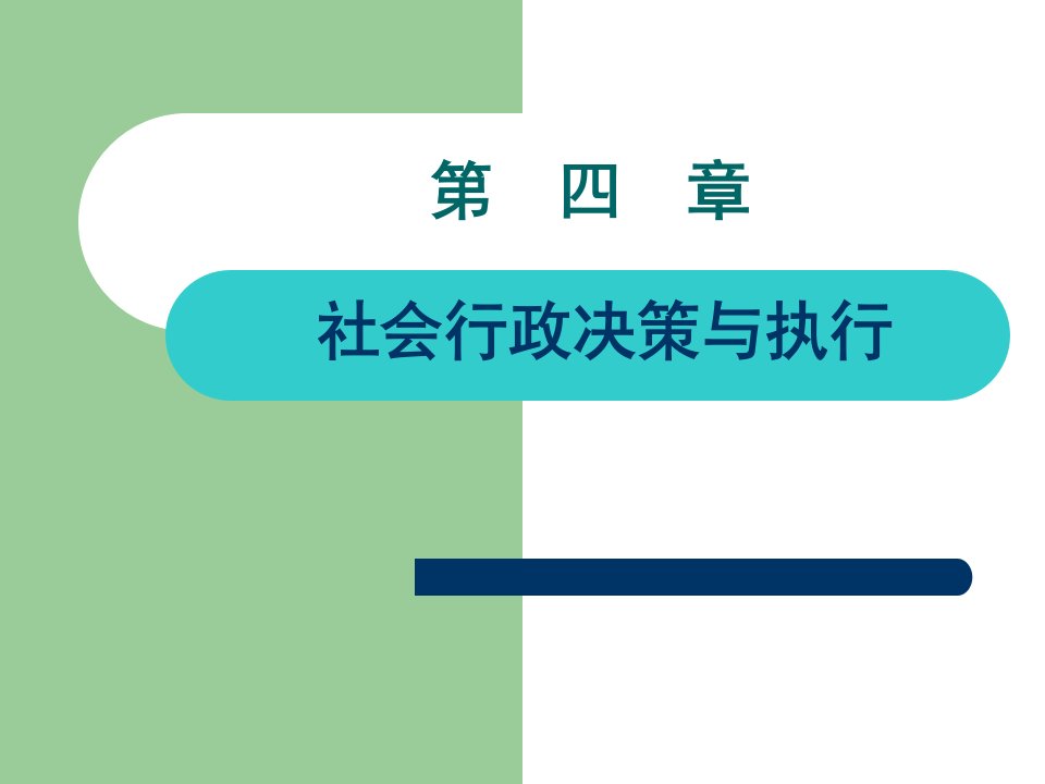 社会行政决策与执行